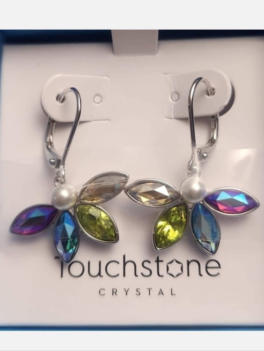 Touchstone Crystal Swarovski Shimmering Garden Earrings - Picture 3 of 4
